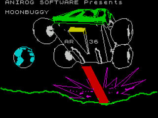 Moon Buggy title screen for ZX Spectrum